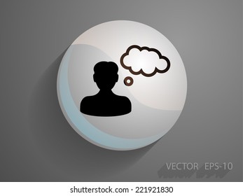 Icono plano del hombre de negocios