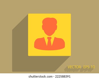 Icono plano del hombre de negocios