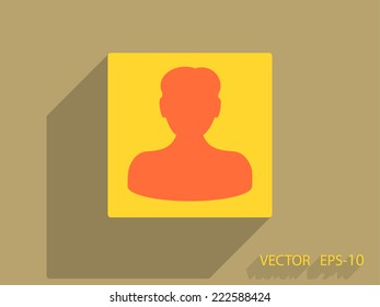 Flat icon of businessman