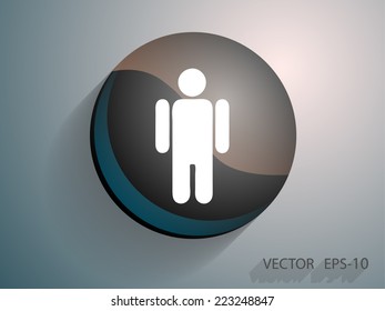 Icono plano del hombre de negocios