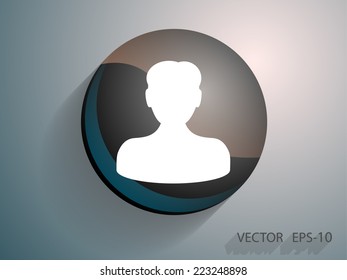 Icono plano del hombre de negocios