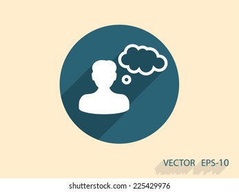 Icono plano del hombre de negocios