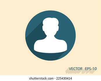 Flat icon of businessman
