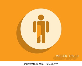 Flat icon of businessman