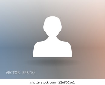 Flat icon of businessman