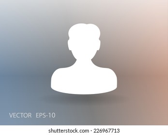 Flat icon of businessman