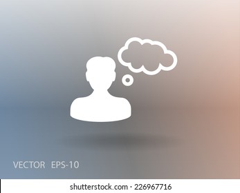 Flat icon of businessman
