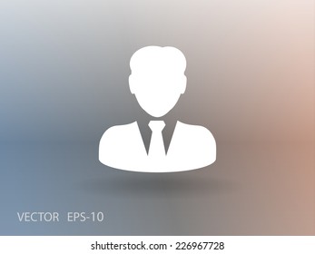 Flat icon of businessman