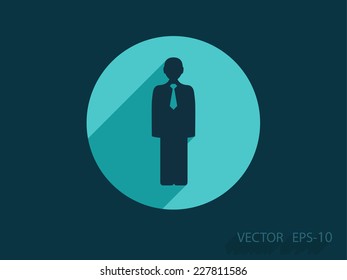 Icono plano del hombre de negocios