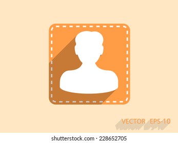 Flat icon of businessman