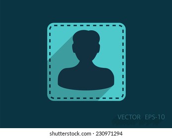 Flat icon of businessman