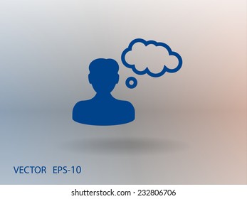 Icono plano del hombre de negocios