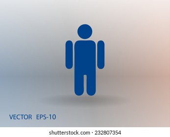 Icono plano del hombre de negocios