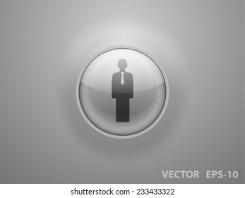 Flat icon of businessman