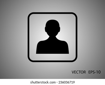 Flat icon of businessman