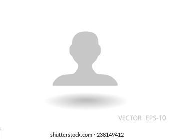Flat icon of businessman
