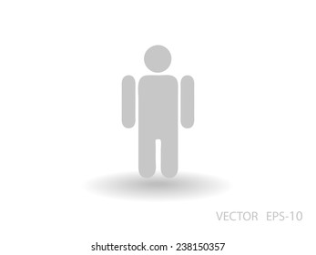 Icono plano del hombre de negocios