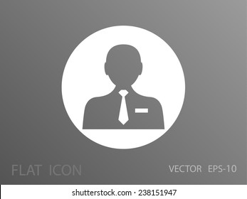 Icono plano del hombre de negocios