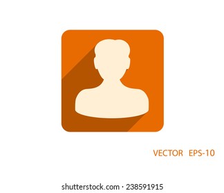 Flat icon of businessman