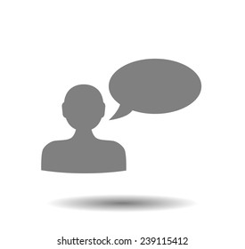Flat icon of businessman