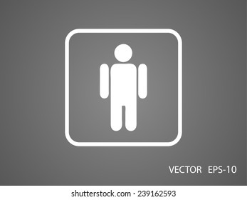 Flat icon of businessman