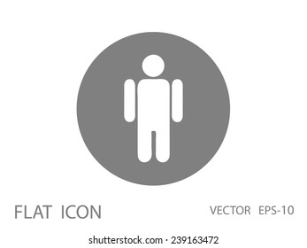 Flat icon of businessman