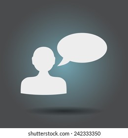 Flat icon of businessman