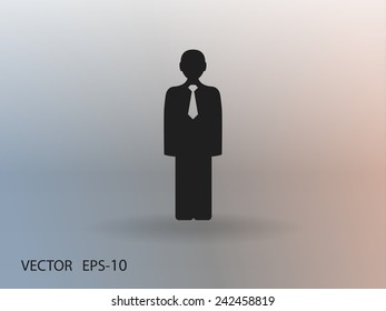 Icono plano del hombre de negocios
