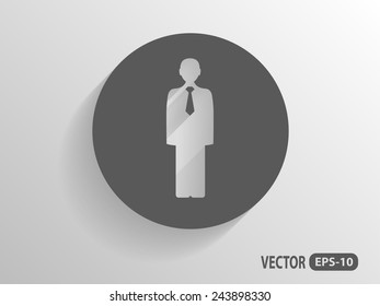 Flat icon of businessman