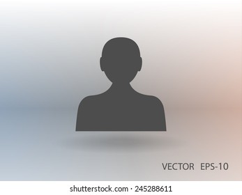 Flat icon of businessman