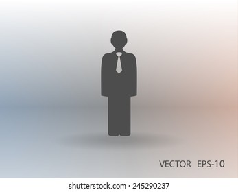 Flat icon of businessman