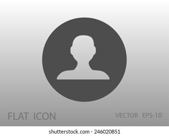 Flat icon of businessman