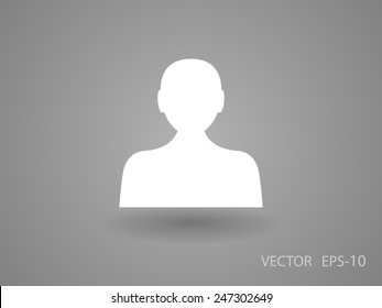 Flat icon of businessman