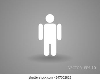 Icono plano del hombre de negocios