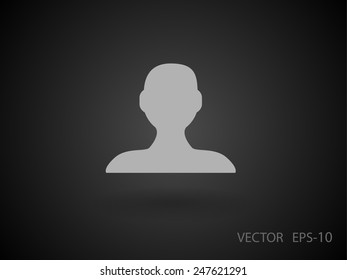 Flat icon of businessman