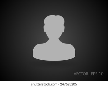 Icono plano del hombre de negocios