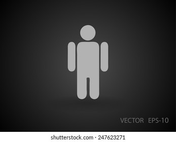 Flat icon of businessman