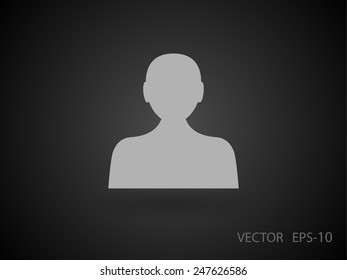 Flat icon of businessman