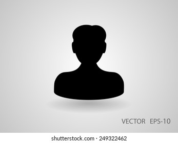 Flat icon of businessman