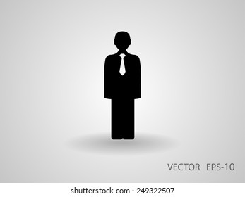 Flat icon of businessman