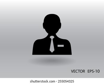 Flat icon of businessman