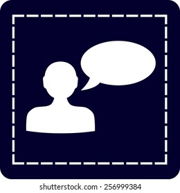 Flat icon of businessman
