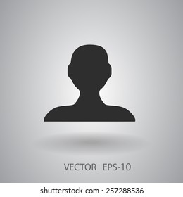 Flat icon of businessman