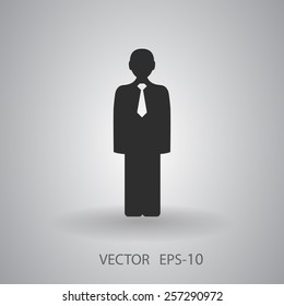 Icono plano del hombre de negocios
