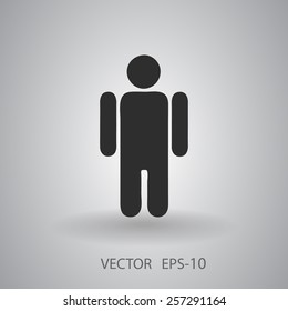 Flat icon of businessman