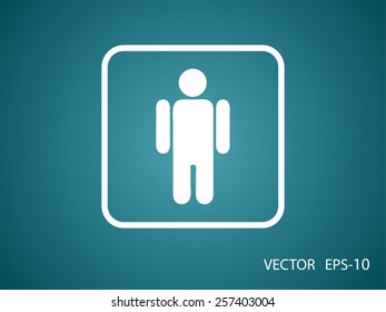 Flat icon of businessman