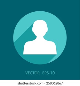 Flat icon of businessman