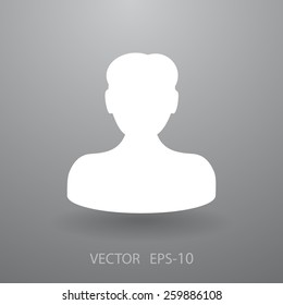 Icono plano del hombre de negocios