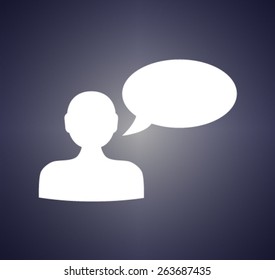 Flat icon of businessman