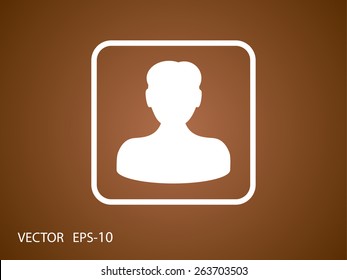 Flat icon of businessman